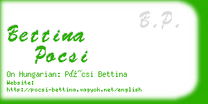 bettina pocsi business card